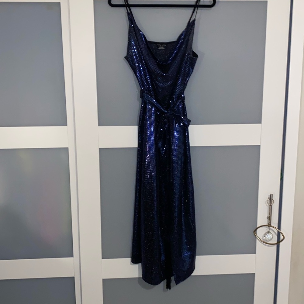 City Chic Blue Sequin Dress
